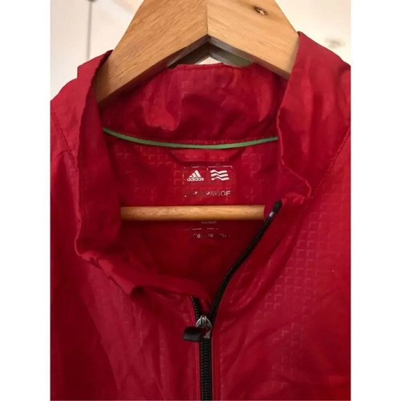 Adidas Windbreaker Red Jacket Size Large - Picture 2 of 5